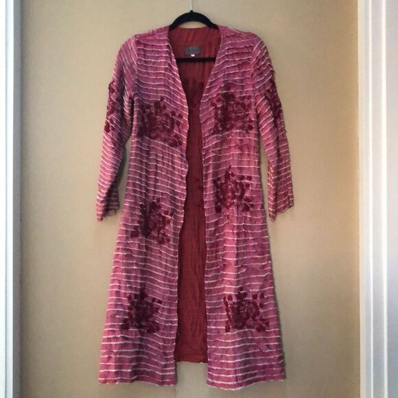 Tina Sweaters - Italian Silk Tea House Topper Duster (S)